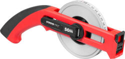 Strend Pro Mérőszalag, Strend Pro Premium LWP5013, piros/fekete, 50 m/13 mm, acél szalag, műanyag tok, fogantyúval, csúszóhoroggal (TC2161406)