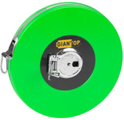 Giantop Mérőszalag, Giantop CRP-01, zöld, 20 m/13 mm, üvegszálas, horog, műanyag tok (TC2160106)