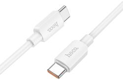  Töltőkábel: HOCO X96 Type-C / Type-C (USB-C) fehér töltő kábel 1m 100W