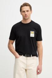 BOSS Orange pamut póló Te_Plain - fekete XXXL