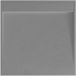 Welland kőhatású zuhanytálca rejtett lefolyóval - szifonnal 100 x 100 cm - szürke - miniwebshop