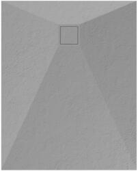 Welland kőhatású zuhanytálca szifonnal 80 x 100 cm - szürke (GT-10080SS)