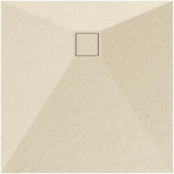Welland kőhatású zuhanytálca szifonnal 80 x 80 cm - bézs (GT-8080SS)