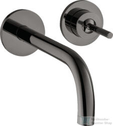 Hansgrohe AXOR UNO falsík alatti mosdócsaptelep 225 mm-es kifolyóval, nem zárható leeresztővel, polírozott fekete króm 38116330 (38116330)