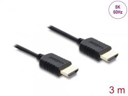 Delock Cablu Coaxial High Speed HDMI 8K60Hz/4K240Hz 48Gbps 3m Negru, Delock 81683 (81683)