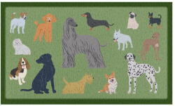 Artsy Mats Изтривалка 40x70 cm Dog Breeds - Artsy Doormats (DMW-DOGSONGREEN-7040)