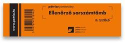 PÁTRIA Nyomtatvány ellenõrzõ sorszámtömb PÁTRIA D2 100 lapos 146x40 mm zöld (D.2/ZÖLD) - tonerpiac