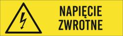  Információs tábla Visszacsatolható feszültség gravírozás piktogram 20x6 cm nagy választék (Tabliczka piktogram)