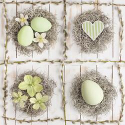 POL-MAK Húsvét Pastel Collage szalvéta 20 db-os 33x33 cm