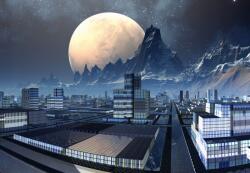 agmART Fotótapéta bolygó Kilátás Város Jövő Gála (Fototapety agmART)