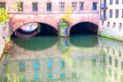 agmART Fotótapéta Kilátás Folyó Híd Város Víz 360x240 (Fototapety agmART)