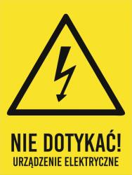  Tábla Ne érintse meg! Elektromos készülék gravírozás piktogram 20x15 cm (Tabliczka piktogram)