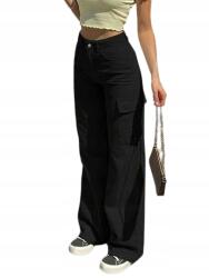 Shein Fekete Military Nadrág Zsebekkel A Nadrágszáron XXL 1DH