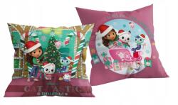 Halantex Gabi babaháza Cat-tastic Holiday Karácsonyi párna, díszpárna 40x40 cm (GAB-5285C)