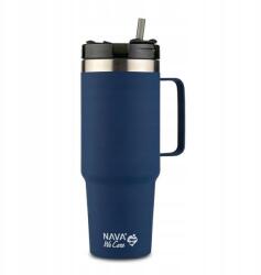 NAVA termosz bögre szívószállal 900 ml gránátkék We Care (10-016-103)