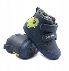 D-D-step Téli Cipő Dinoszauruszos Fiúnak DD Step Bermuda Kék 22 (W066-52525A)
