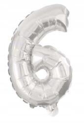 Jix Mini 6-os Silver szám Fólia lufi 35 cm