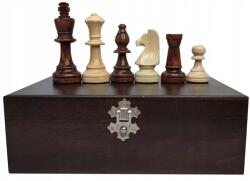 Caissa Fa sakkfigurák, 5. számú (Király 9 cm) Díszdobozban