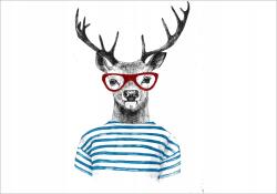  Fotótapéta modern szarvas állatok 300cm (FOTOTAPETA tapety do salonu sypialni 3D)