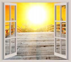 agmART 3D Fotótapéta Ablak kilátás híd naplemente (agmart001)