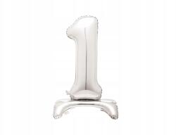 Unique Fólia lufi álló szám 1 ezüst 76 cm