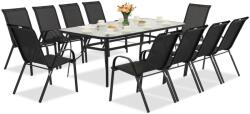 Garden Point Modena fém kerti bútor 10 fő részére nagy asztallal Garden Point fekete (GAP1074-10)