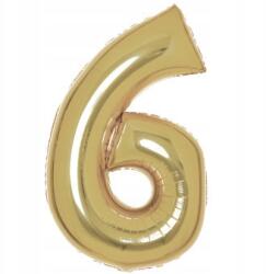 Amscan Arany White Gold 6-os szám fólia lufi 92 cm