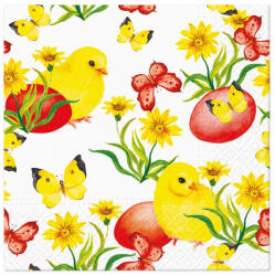  MFP Szalvéta 33 x 33 cm 3 rétegű 20 Lap/Csomag Csibék és Virágok (MFP2011062)