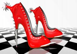 agmART Fotótapéta Hálószoba Magassarkú Női Sakktábla (Fototapety agmART)