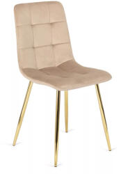 Mebel Elite Krémszínű Bársony Étkezőszék YORK Belföldi Raktárról (r-ME-ME-YORK-KR-ZL-V-K)