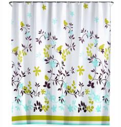 Vilde Zuhanyfüggöny, akasztókkal, vízálló, vinil, 180x180 cm (5904316477233)