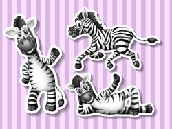 agmART Fotótapéta Gyerekek Állatok Zebra Csíkok Méret (Fototapety agmART)