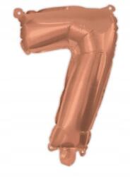  Színes Rose Gold 7-es szám fólia lufi 95 cm - allegro