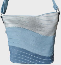 Plazabox Felicity női táska kék ezüst színű közepes méretű sokzsebes (na-2299-lblue-silver)