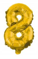 Procos Arany Gold mini 8-as szám fólia lufi 33 cm