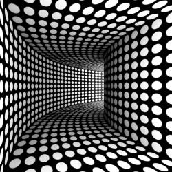 agmART Fotótapéta Abstrakció 3D Alagút Fekete Körök 200x130 (Fototapety agmART)