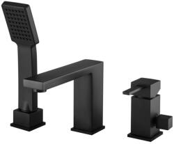 Gamma Cuadro kádtöltő csaptelep szett fekete, beépíthető (5907558296372)