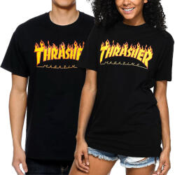 Thrasher Flame póló Black (THFLAXAFBLS)