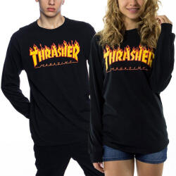 Thrasher Flame hosszú ujjú póló Black (THFLAXBFBLXL)