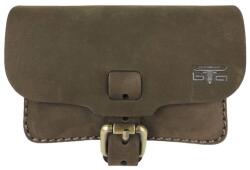 Blázek és Anni bőr fekvő övtáska, két belső rekesszel 14*6*10 cm - Tölgybarna