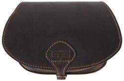 Blázek és Anni közepes méretű bőr vadásztáska, többféle bőrből 28*21 cm - Barna