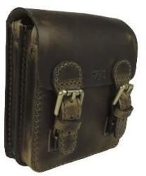 Blázek és Anni kisméretű bőr oldaltáska, belső válaszfallal, állítható hosszúfogóval 15, 5*17 cm - Barna