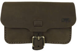 Blázek és Anni bőr fekvő övtáska, 2 belső rekesszel - Tölgybarna