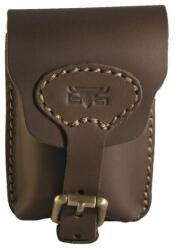 Blázek és Anni fekvő bőr övtáska, két belső rekesszel 13*9*6 cm - Matt barna