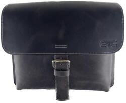 Blázek és Anni kisméretű (32*26 cm) postás jellegű férfi bőr oldaltáska, mobiltartó rekesszel - Barna