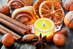 agmART Konyhai fotótapéta konyha Gyertya Aszalt Gyümölcs (Fototapety agmART)