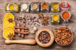 agmART Konyhai Fotótapéta Fűszerekkel Narancsokkal (Fototapety agmART)