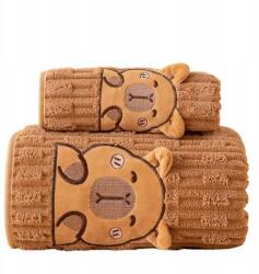  Kapibara 2 db-os fürdőlepedő szett gyerekeknek 70x140 35x75 cm szájra (Zestaw 2x ręcznik kąpielowy dla dzieci)