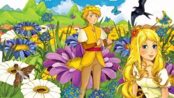 agmART Fotótapéta Gyerekek Virágok Mese Hercegnő (Fototapety agmART)