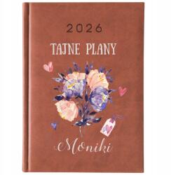  Naptár A5 2026 személyre szabott nyomtatással Ajándék anya barátnőjének (Personalizowany kalendarz brązowy)